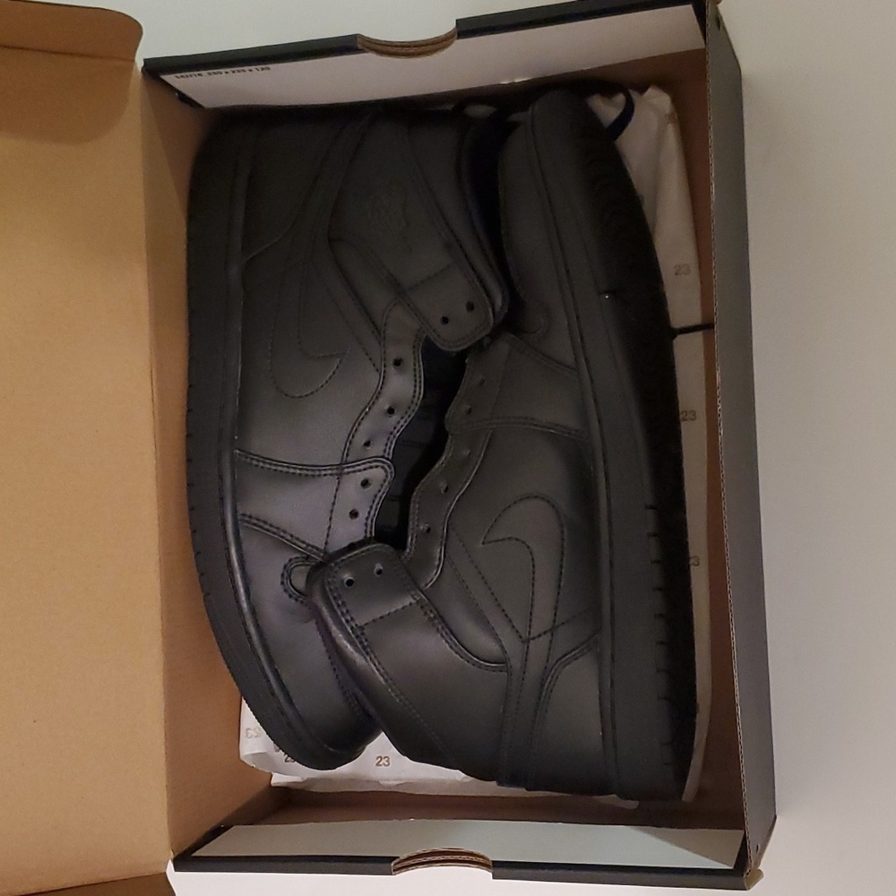 NIKE AIR JORDON 1 MID Men's black size 10.5 - Picture 6 of 15